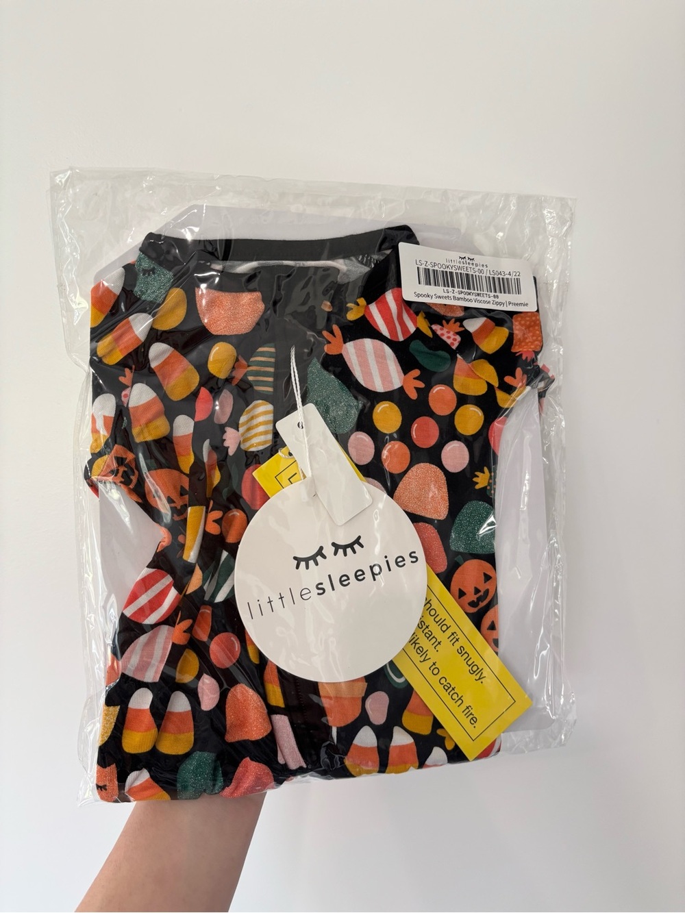 Little Sleepies Spooky Sweets Bamboo Zippy Pajama Preemie NWT